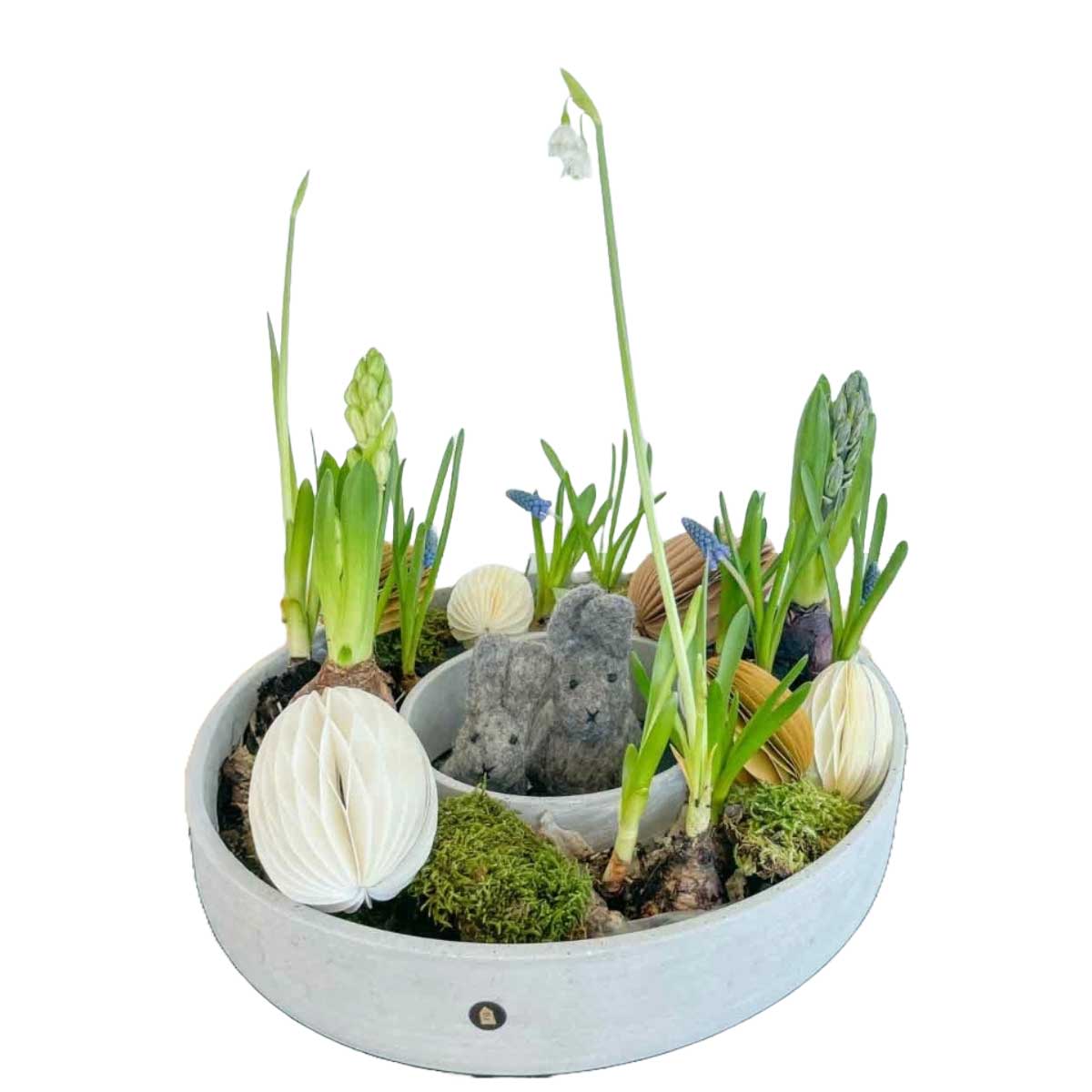 Dekoschale The Ring Beton Optik Grau 35 cm