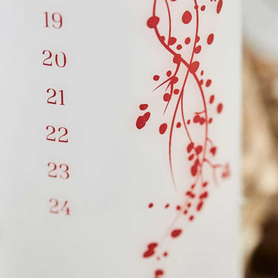 Adventskalenderkerze Days Weihnachtsdeko Rot