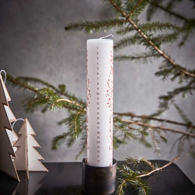 Adventskalenderkerze Days Weihnachtsdeko Rot
