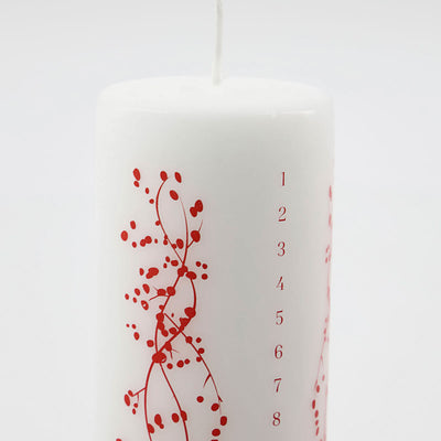 Adventskalenderkerze Days Weihnachtsdeko Rot