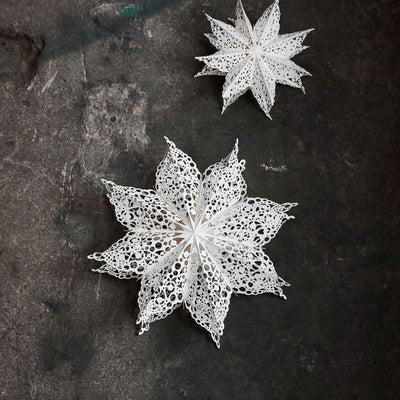 Weihnachtsstern Clip Papier Weihnachtsdeko Weiss