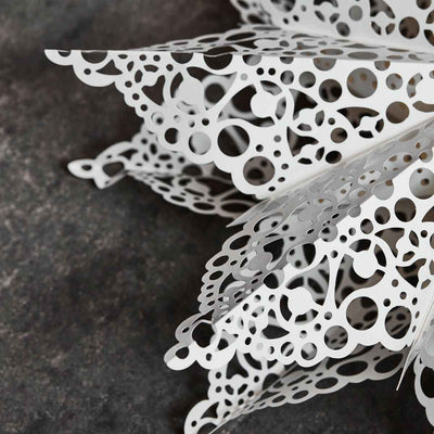 Weihnachtsstern Clip Papier Weihnachtsdeko Weiss