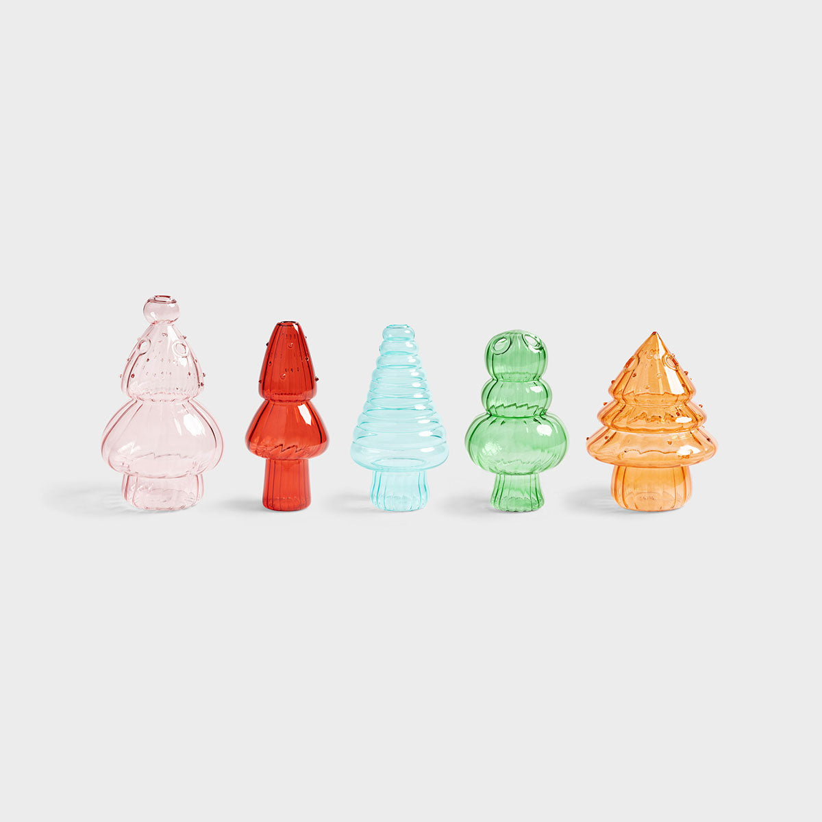 Tannenbaum Vase Glas Weihnachtsdeko Orange 12,5 cm