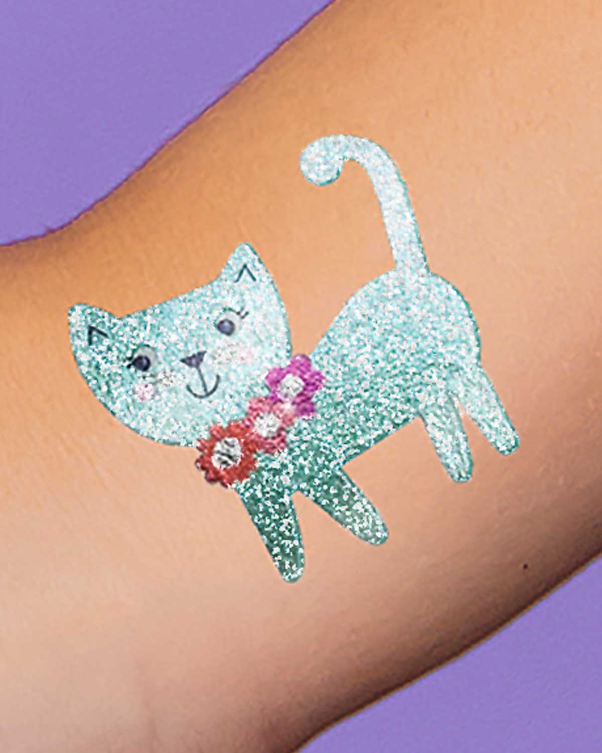 Bunte Glitzer-Tattoos 28 Stück