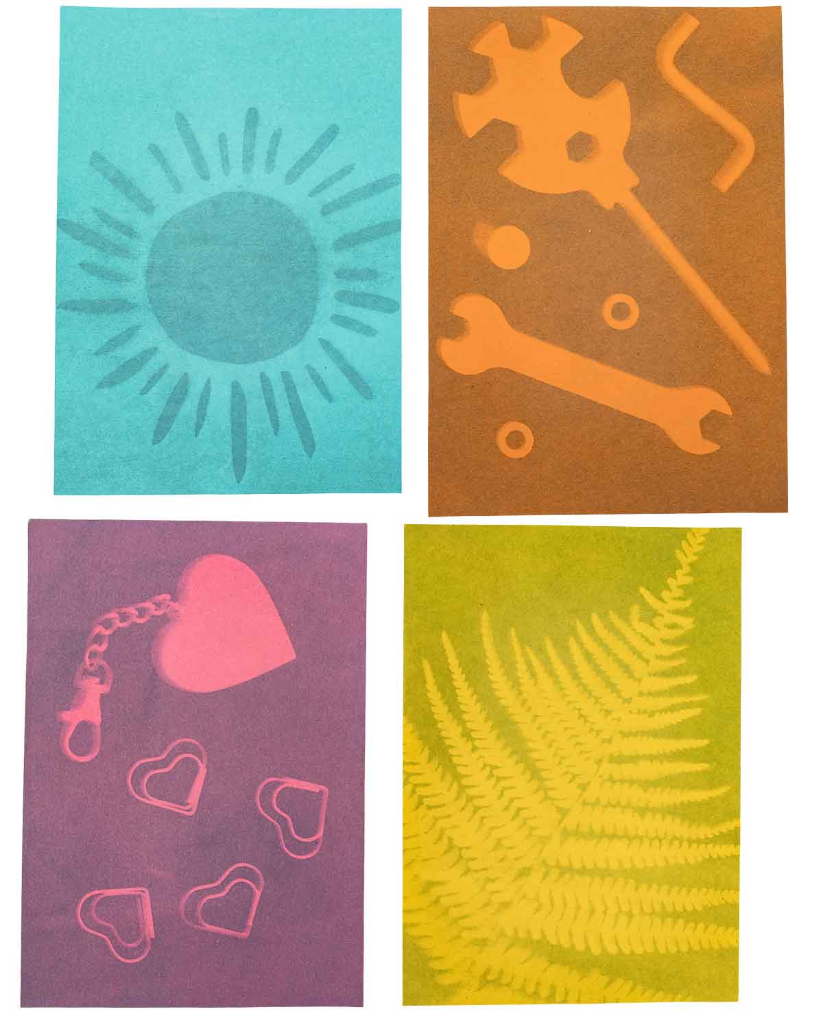 PhänoMINT Buntes Sonnendruckpapier 4 Farben 16 Blatt