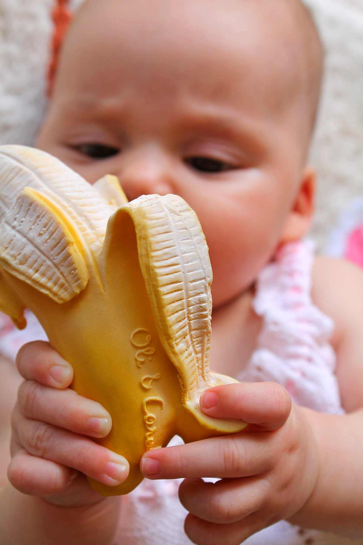 Ana Banana Öko Babyspielzeug gelb 7x12 cm