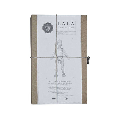 Holzpuppe Lala mit Kleid Montessori Spielzeug 19 cm